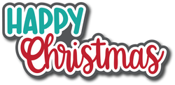 Happy Christmas - Scrapbook Page Title Sticker