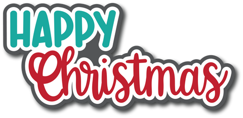 Happy Christmas - Scrapbook Page Title Sticker