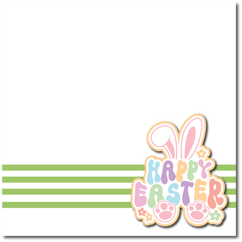 Happy Easter - Printed Premade Scrapbook Page 12x12 Layout