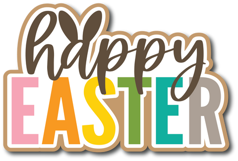 Happy Easter - Scrapbook Page Title Sticker
