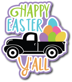Happy Easter Y'all - Scrapbook Page Title Sticker