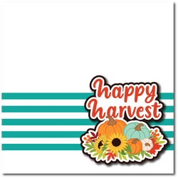 Happy Harvest - Printed Premade Scrapbook Page 12x12 Layout
