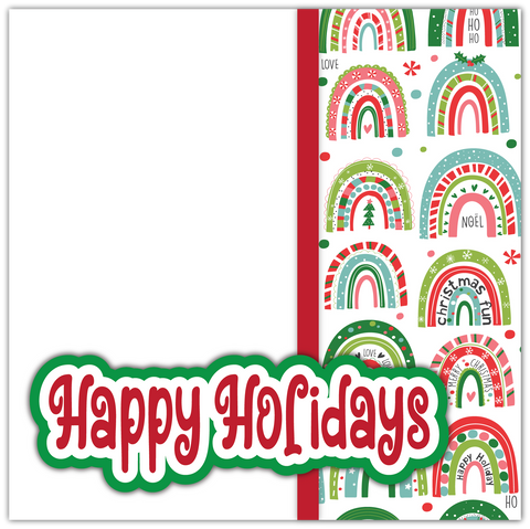 Happy Holidays - Printed Premade Scrapbook Page 12x12 Layout