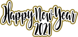 Happy New Year 2021 - Scrapbook Page Title Sticker