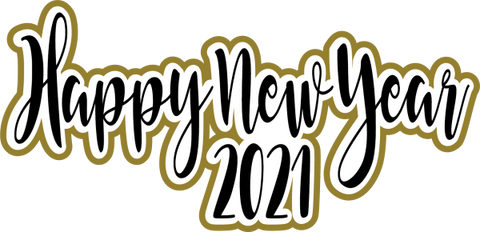 Happy New Year 2021 - Scrapbook Page Title Sticker
