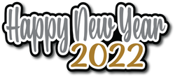 Happy New Year 2022 - Scrapbook Page Title Sticker