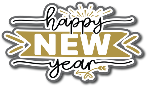 Happy New Year - Scrapbook Page Title Sticker