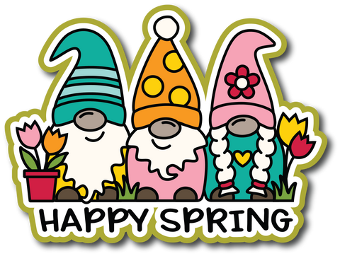 Happy Spring - Scrapbook Page Title Sticker