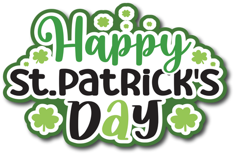 Happy St. Patrick's Day - Scrapbook Page Title Sticker