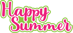 Happy Summer - Scrapbook Page Title Sticker