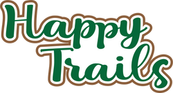Happy Trails - Scrapbook Page Title Sticker
