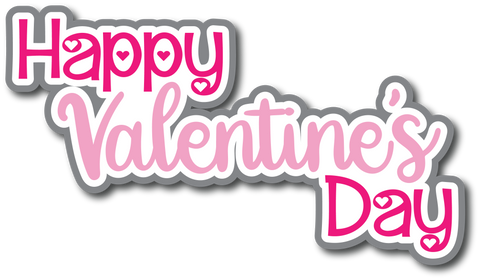 Happy Valentine's Day - Scrapbook Page Title Sticker