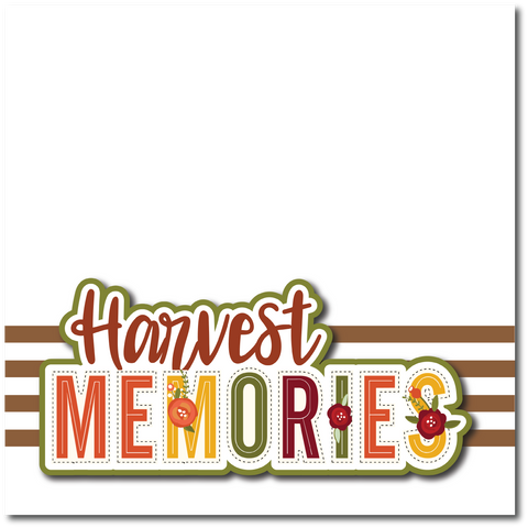 Harvest Memories - Printed Premade Scrapbook Page 12x12 Layout