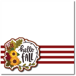 Hello Fall - Printed Premade Scrapbook Page 12x12 Layout
