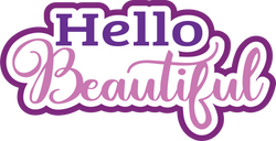 Hello Beautiful - Scrapbook Page Title Sticker