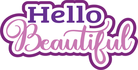 Hello Beautiful - Scrapbook Page Title Sticker