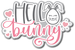 Hello Bunny - Scrapbook Page Title Sticker
