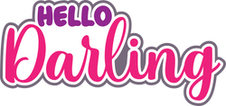 Hello Darling - Scrapbook Page Title Sticker