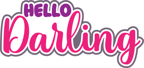 Hello Darling - Scrapbook Page Title Sticker