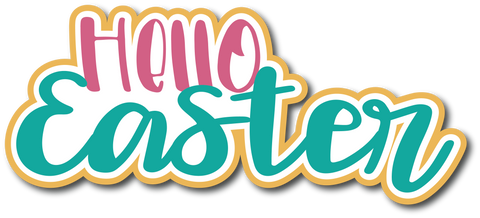 Hello Easter - Scrapbook Page Title Sticker