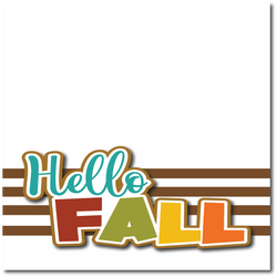 Hello Fall  - Printed Premade Scrapbook Page 12x12 Layout