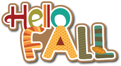 Hello Fall - Scrapbook Page Title Sticker