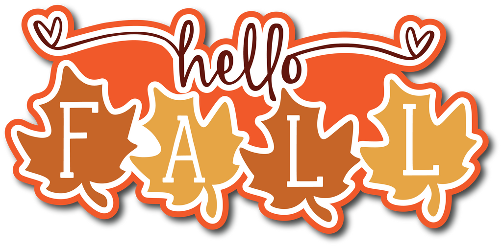 Hello Fall - Scrapbook Page Title Sticker โ Autumn's Crafty Corner