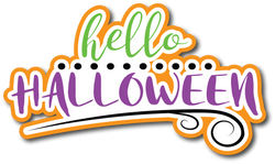 Hello Halloween - Scrapbook Page Title Sticker