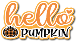 Hello Pumpkin - Scrapbook Page Title Sticker
