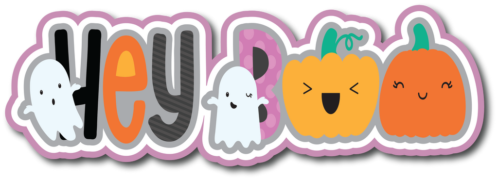 Hey Boo - Scrapbook Page Title Sticker – Autumn's Crafty Corner