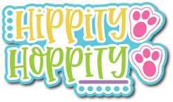 Hippity Hoppity - Scrapbook Page Title Sticker