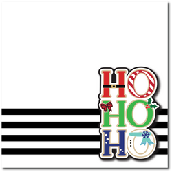 Ho Ho Ho - Printed Premade Scrapbook Page 12x12 Layout