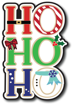 Ho Ho Ho - Christmas - Scrapbook Page Title Sticker