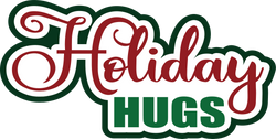 Holiday Hugs - Scrapbook Page Title Sticker