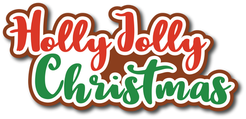 Holly Jolly Christmas - Scrapbook Page Title Sticker
