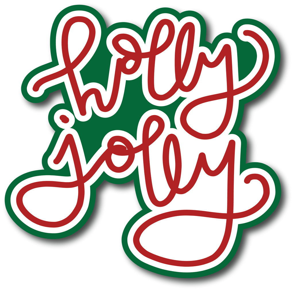 Holly Jolly - Scrapbook Page Title Sticker – Autumn's Crafty Corner