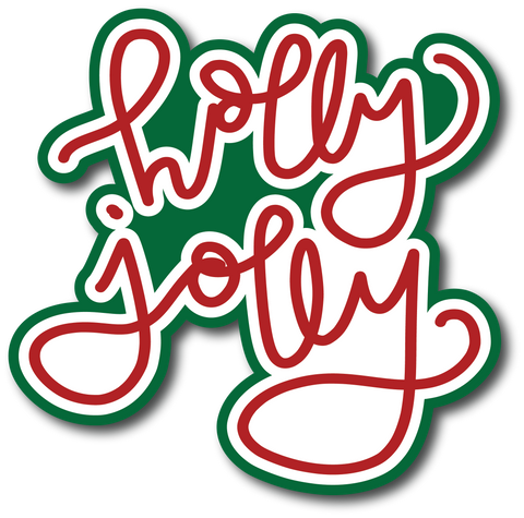 Holly Jolly - Scrapbook Page Title Sticker