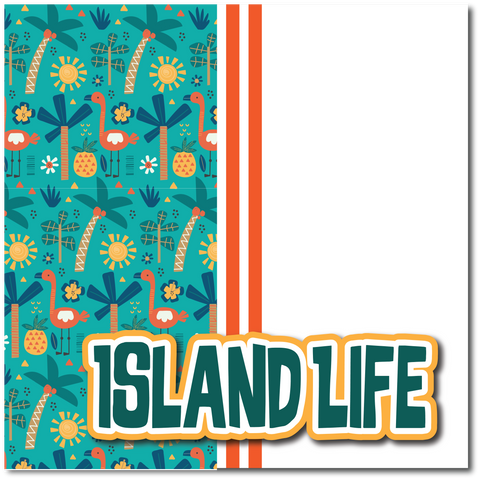 Island Life - Printed Premade Scrapbook Page 12x12 Layout