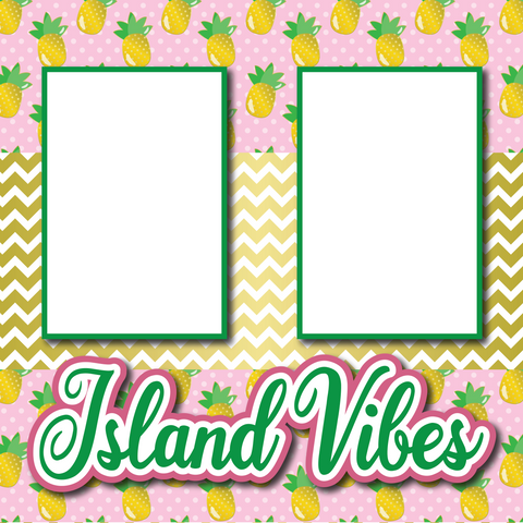 Island Vibes - Printed Premade Scrapbook Page 12x12 Layout