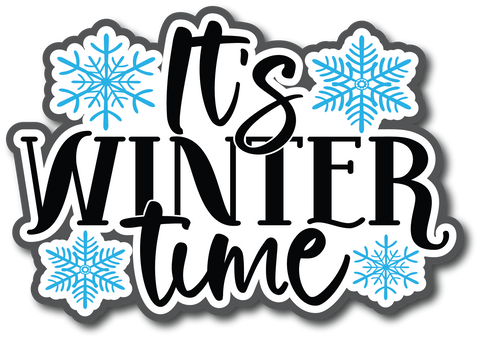 It's Winter Time - Scrapbook Page Title Sticker