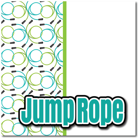 Jump Rope - Printed Premade Scrapbook Page 12x12 Layout