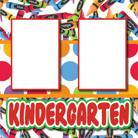Kindergarten - Printed Premade Scrapbook Page 12x12 Layout