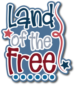Land of the Free - Scrapbook Page Title Sticker