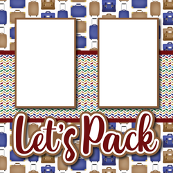 Let's Pack - Printed Premade Scrapbook Page 12x12 Layout