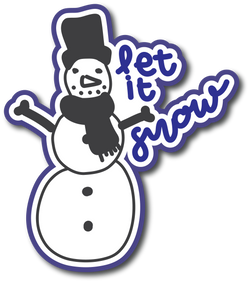 Let It Snow - Scrapbook Page Title Sticker