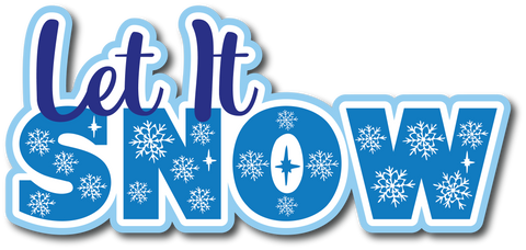 Let It Snow - Scrapbook Page Title Sticker