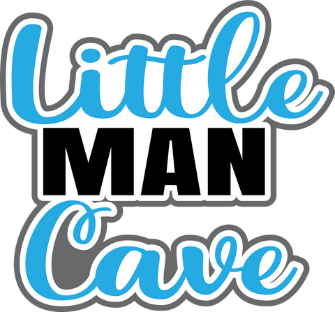 Little Man Cave - Scrapbook Page Title Sticker