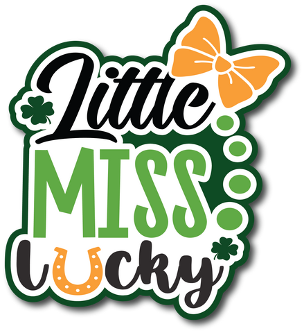Little Miss Lucky - Scrapbook Page Title Sticker