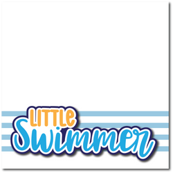 Little Swimmer - Printed Premade Scrapbook Page 12x12 Layout