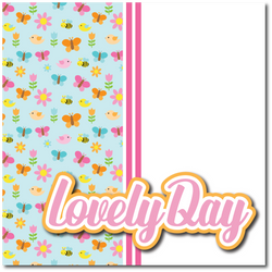 Custom . Lovely Day Single Page 12 x 12 Scrapbook Layout